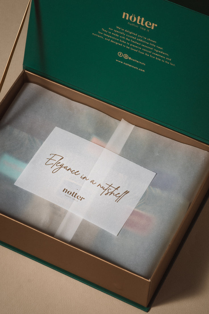 Luxurious gifting in our signature award-winning packaging with 12 packs of thoughtfully crafted premium mixed nuts