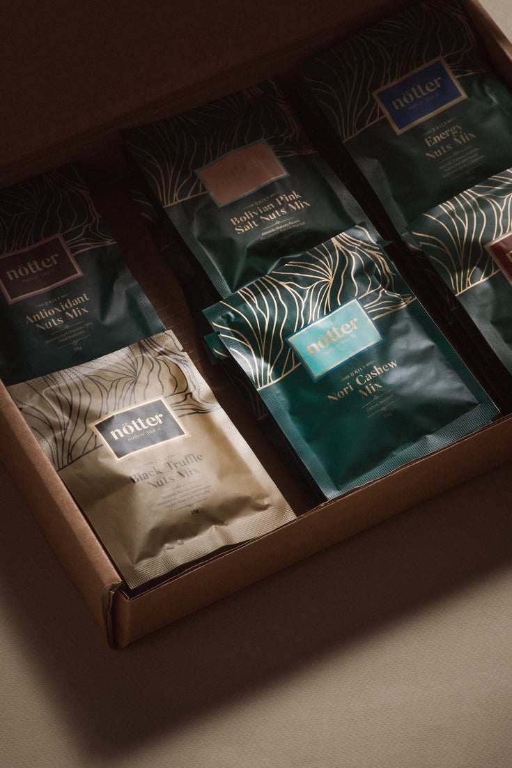 Box containing 24 daily energy packs, each providing a delicious and nutritious 25g serving